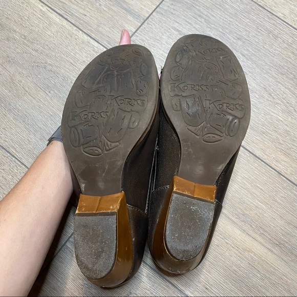 KORK-EASE bronze brown metallic leather Estella heeled cap top Oxford shoes 9 - Picture 9 of 15